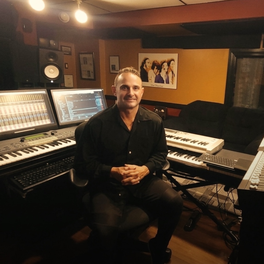 Anthony Paiano in the Exodus Studio control room