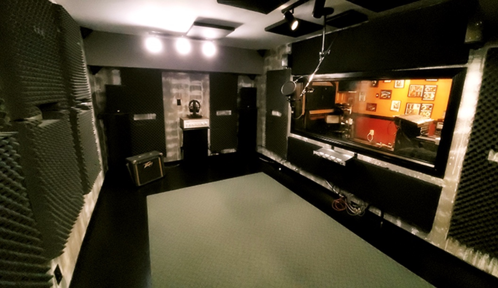 Control room from behind the monitors